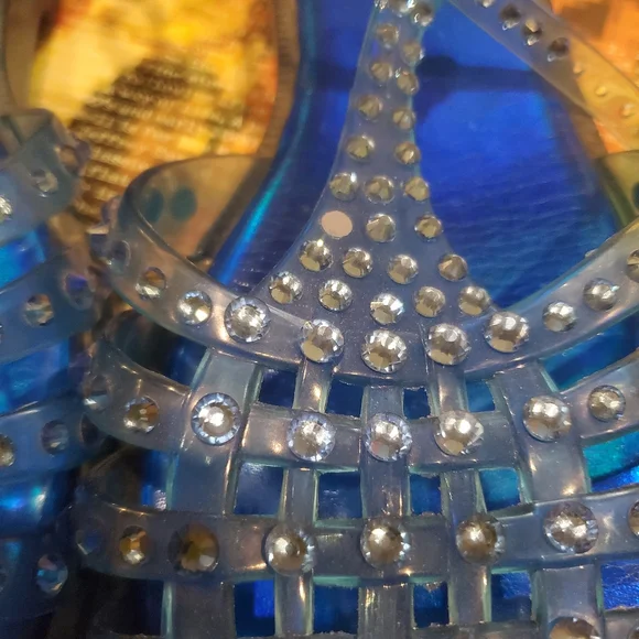 JEFFREY CAMPBELL Rhinestone Jelly Sandals 8 - Picture 8 of 10